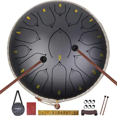 NEW 13" LARGE STEEL METAL RAIN DRUM MUSIC 15 NOTE S1292 SALE $89.95 Introducing the Exquisite Steel...