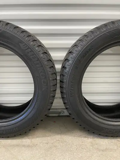 Pair2: 235/55R17 99T Hankook Winter i*Pike. FIRM $50: Two Used Winter Tires. FIRM Tires Tread Depth:...