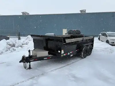 Just arrived on trade - 2024 Southland 7 Ton Dump Trailer with 81in.x14' bed Features include Slide...