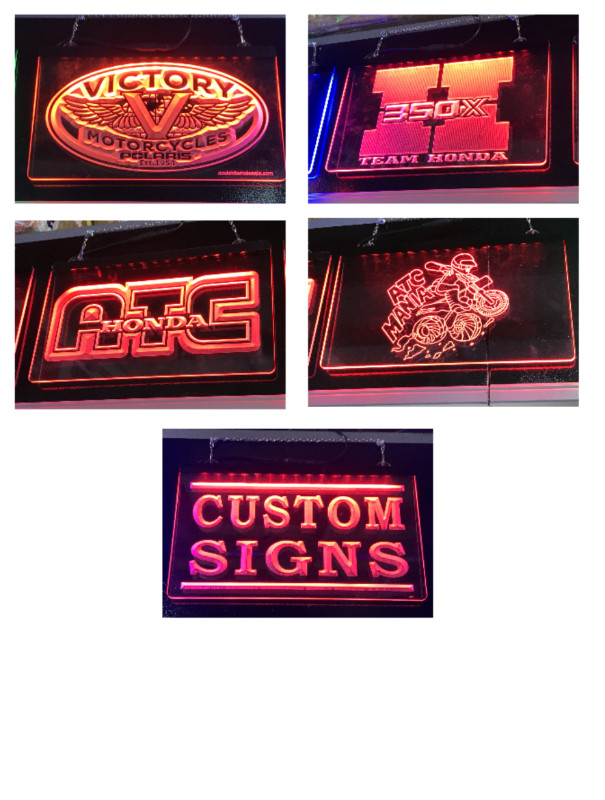 MOTORCYCLE/SLED/ATV - LED SIGNS (LOOK AT ALL PICS) in Home Décor & Accents in Red Deer - Image 3
