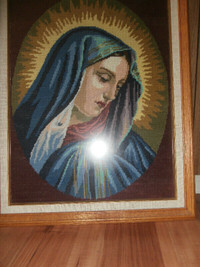Virgin Mary Needlepoint Portrait-Religious