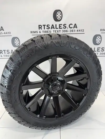 275 55 20 60 65 285 33 12.5 LT AMP All-Terrain Tires on 20" Fuel Contra Rims 6x135 / 6x139.7 Multipl...