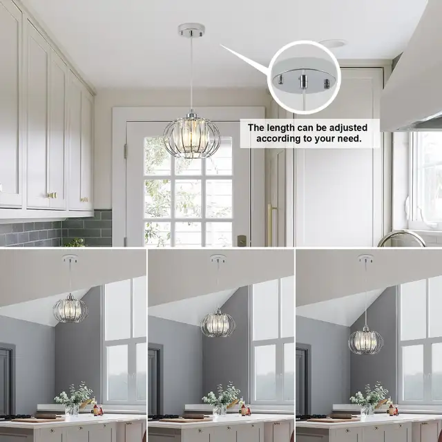 XSDeTu Modern Chrome Pendant LightsBNIB LOT# 955562864362592258124