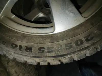 HAVE 4 205/55R16 CHAMPARO ICE SNOW TIRES GREAT SHAPE ON MULTI BOLT RIMS $75 EACH RIMS SOLD SPERATELY...