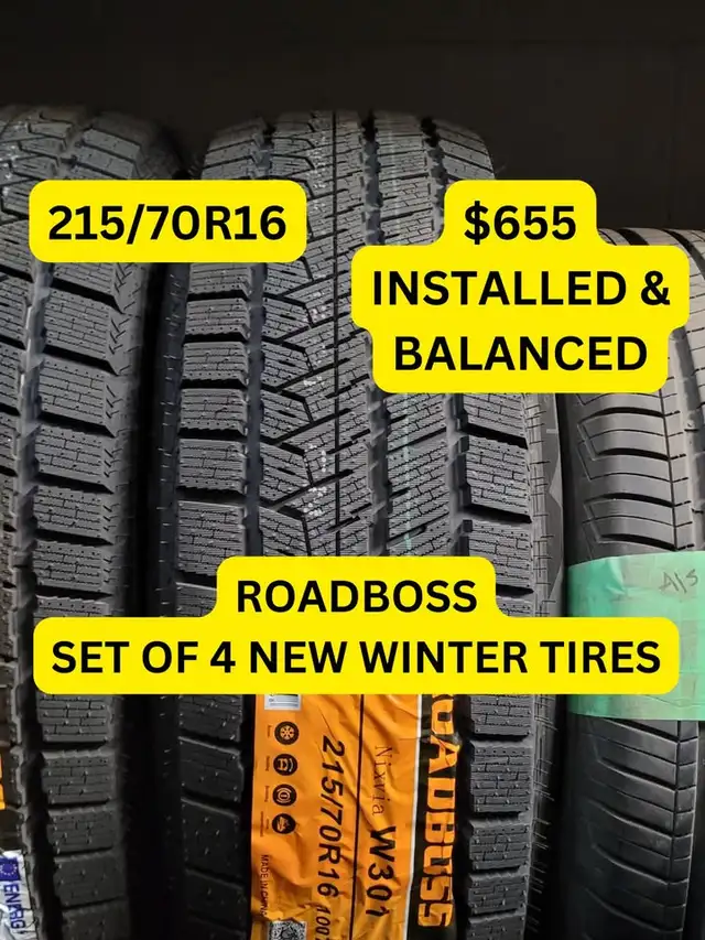 215/70R16	4	RoadBoss	Nixvia W301 BRAND	NEW in Tires & Rims in Markham / York Region - Image 2