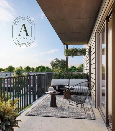 Le Arthur à LaSalle, à proximité du parc et du métro Angrignon - Condo / appartement neuf de 1 chamb...