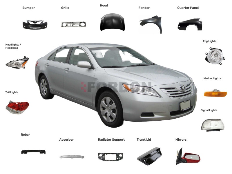 Toyota Camry Auto Body Parts 20072011 Bumper Fender Grille Hood Auto