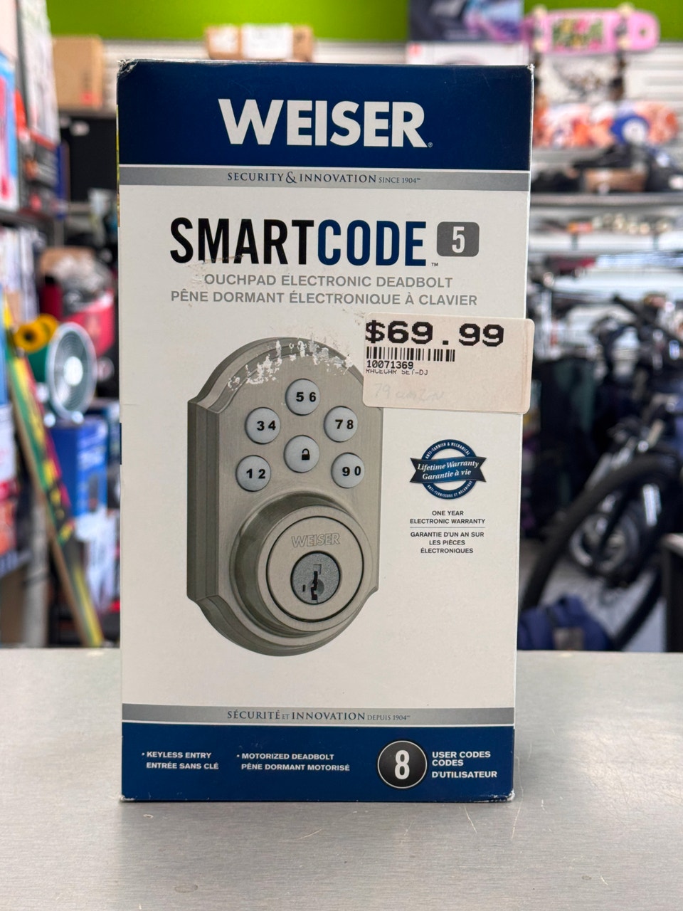 Weiser SmartCode 5 Satin Nickel Keyless Entry Deadbolt | Windows, Doors ...