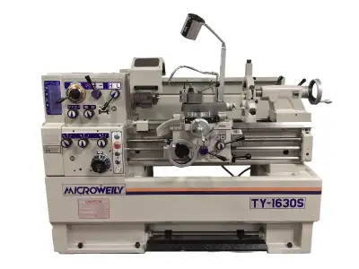 Microweily Metal Cutting Lathes - Made in Taiwan COMPLETE WITH: Coolant System & Rear Splash Guard C...