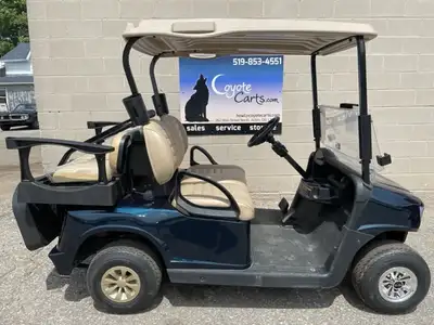 THIS METALLIC BLUE/TEAL LOOKS STUNNING IN THE SUN!! ✔Electric golf cart ✔NEW body style featuring a...
