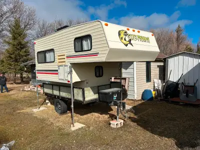 1994 truck 9 foot will fit shorter truck boxes with tail gate open ! This camper has been totally re...