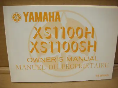 Yamaha owners manual for 1981 XS 1100 S / XS1100 SH models no tears no smudges complete can be can b...