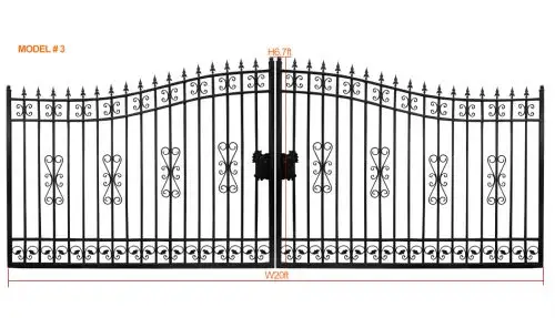 NEW WROUGHT IRON DRIVEWAY ENTRY GATE MANY DESIGNS & SIZE OPTIONS in Other in Winnipeg - Image 8