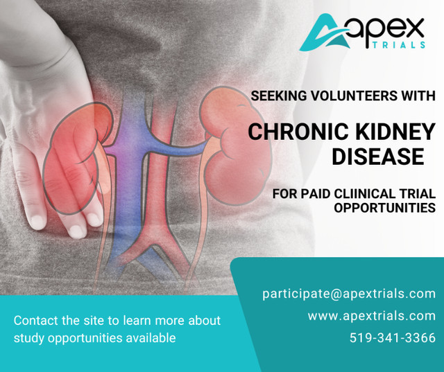 Seeking volunteers with chronic kidney disease in Volunteers in Guelph