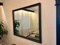 Black framed mirror