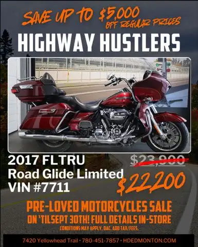 Save up to $5,000 with our Pre-Owned Motorcycle Sale, ends Sept 30th!REG PRICE: $23,900 +tax/fees SA...