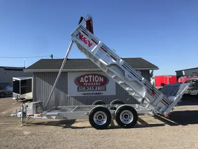 N&N INNO Series 82in.X14' Tandem Axle Dump Trailer With (2) 7,500lb Axles And Free Tarp Roller Kit!...
