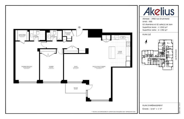 modern three-bedroom apartment Downtown, McGill - ID 3788 dans Locations longue durée  à Ville de Montréal - Image 3