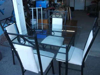 Nice Glass Table and 4 Chairs, View more