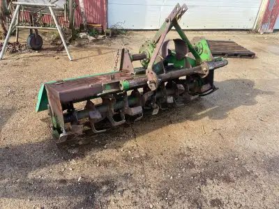 Welcome to Stoneage Equipment Selling this 6ft, heavy duty Sovema tiller. 3 point hitch. Call 519-30...