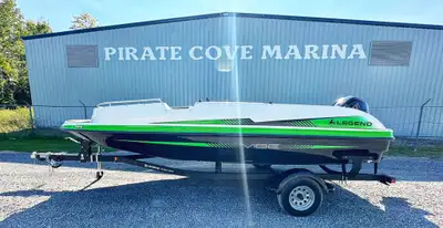 2024 Legend Vibe D19 – 176213 The 2024 Legend Vibe D19 is a 19-foot deck boat with a beam of 102 inc...