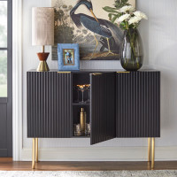 Front  sideboard, Server, Buffet Table Black