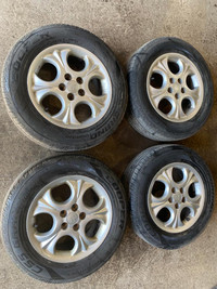 195 65 15 - RIMS AND TIRES - ALL SEASON - SET OF 4