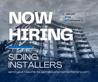 NOW HIRING - Siding Installers