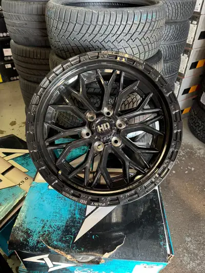 4 New 20 Fast Wheels Muramasa (Black) w/ 275/55R20 Michelin X-Ice Snow Tires 6x139.7 Set of four (4)...