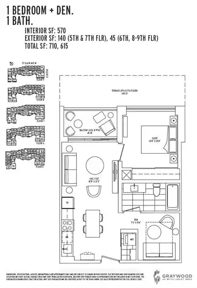 Price: $519,000 / $1,969/mo Welcome to this bright and spacious 570 sq. ft. luxury condo in a nearly...