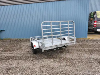 2025 5 x 8 galvanized cargo utility trailer Ramp gate 1500lb cap, View more