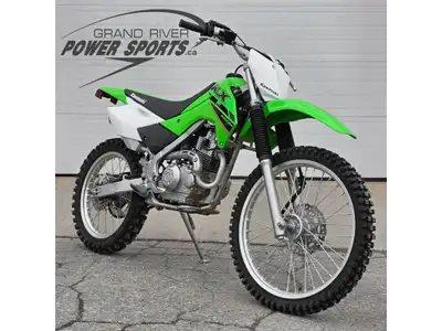 GRAND RIVER POWER SPORTS Straight forward pricing, no hidden fees. 2022 Kawasaki KLX140R F PREOWNED...