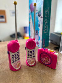Barbie Pink Walkie Talkies and Portable Stereo Cassette Player