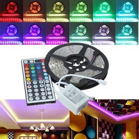 16ft RGB LED Strip 300 leds,IR remote or bluetooth power adapter