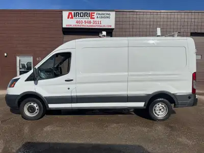2017 Ford Transit 250 Med Roof 3.7L V6 RWD 163,564 KM Rear Shelving & Roof Rack Fabric Interior, Pow...