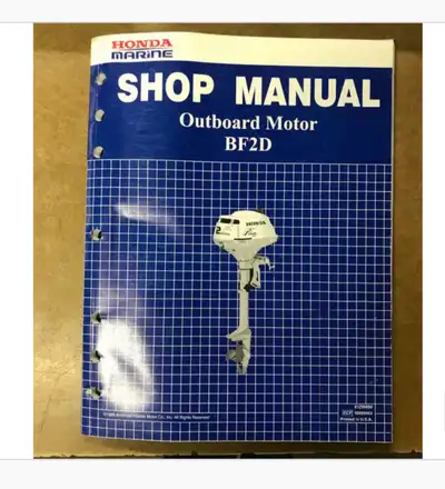 Bk. HONDA OUTBOARD BF2D SHOP MANUAL 61ZW60-10009902 E1, View more