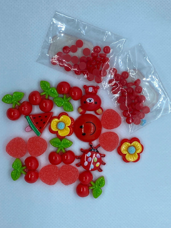 Red Theme nail art scrap booking 3D resin charms NEW!$25 in Other in Mississauga / Peel Region