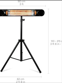 Briza Carbon Infrared Heater - Electric Patio Heater - Large Sho