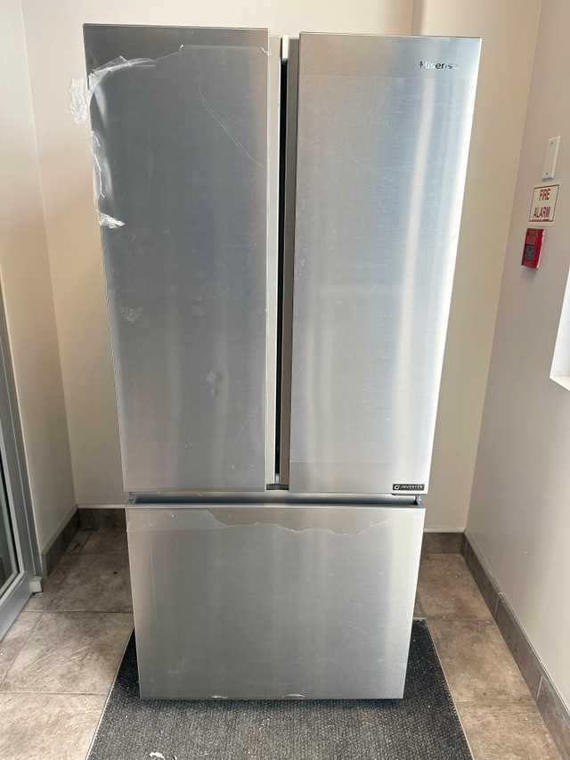Hisense 20.8 Cu. Ft. French Door Fridge in Refrigerators in Calgary