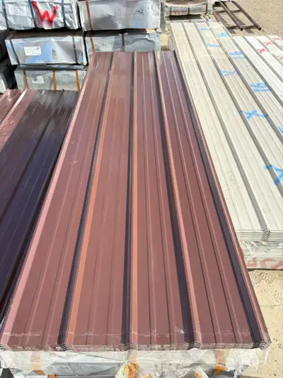NEW 29 GA BROWN STEEL SIDING SHEET, View more