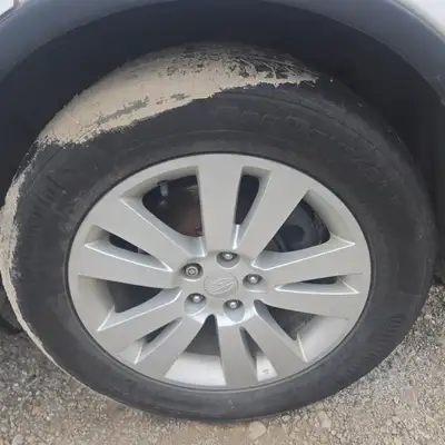 QUICK SALE OEM 255/55R18 SUBARU TRIBECA WHEELS CONTINENTAL ALL SEASON TIRES MUST GO! PRICED TO SELL...