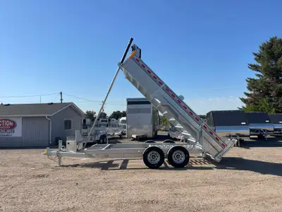 CANADIAN CRAFTSMAN GALVANIZED 7 TON GVWR 7' X 16' DUMP TRAILER WITH TARP KIT! Proudly built in Canad...