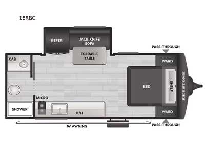 Please Call Us At 613.851.7326 with any questions? Keystone Bullet Classic travel trailer 18RBC high...