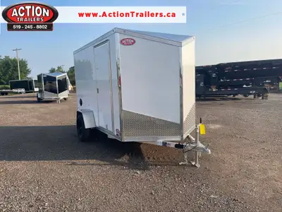 LEGACY LITE ALL-ALUMINUM ENCLOSED 6' x 10' CARGO TRAILER WITH REAR RAMP DOOR UPGRADE! Introducing th...