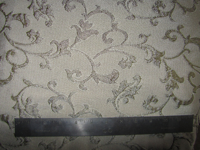 2 Pairs (4 Panels) of Champagne Jacquard Lined Curtains/Drapes in Window Treatments in Dartmouth - Image 3