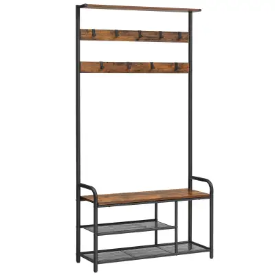 BRAND NEW - VASAGLE Hall Tree, Coat Rack with Shoe Bench... LOT#, View more