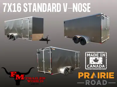 7'x14'-78 Prairie Road Cargo/Enclosed Trailer Barn Door 2-3500# Axle- Cash price No Dealer Fees - Fi...