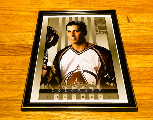 1997 Mark Denis Colorado Avalanche Donruss Card Framed Portrait in Arts & Collectibles in Calgary