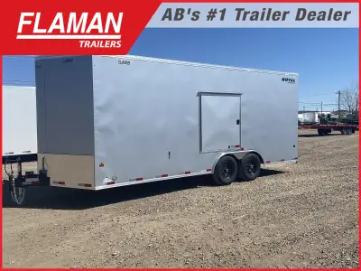 Black Friday Sale - $500 Off + Free Escape Door!! 2026 ROYAL 8'X20' + 2' V-NOSE ENCLOSED CARGO TRAIL...