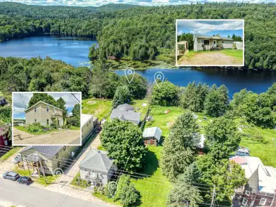 DOUBLE OPPORTUNITY, WATERFRONT! Two 4-season properties on the same lot, directly on the shores of L...